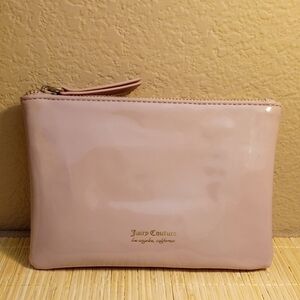 NWOT Juicy Couture Blush Dusty Rose Makeup Cosmetic Bag Case